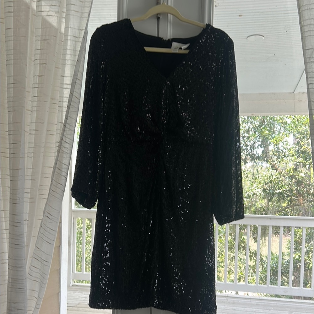 Lilly Pulitzer Black Long Sleeve Sheath Dress